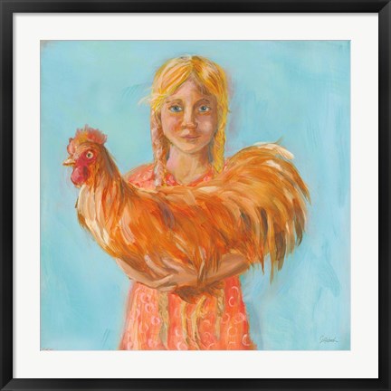 Framed Prize Rooster Print