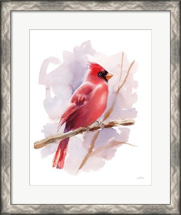 Framed Winter Cardinal Print