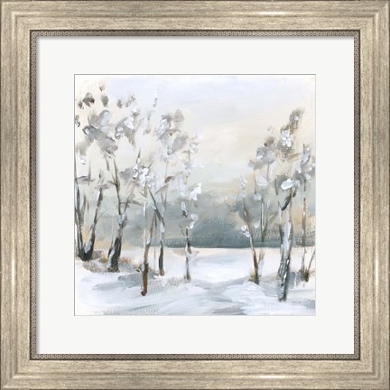 Framed Snowy Winter Trees Print