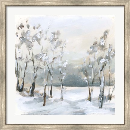 Framed Snowy Winter Trees Print