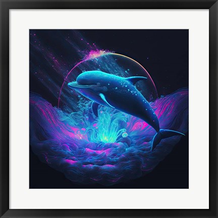 Framed Dolphin 2 Print