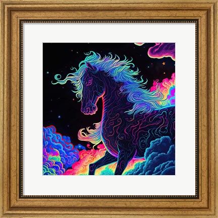 Framed Clouded Horse 2 Print