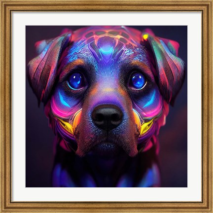 Framed Dog 4 Print