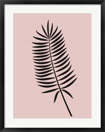 Framed Blush Pink Leaf III Print