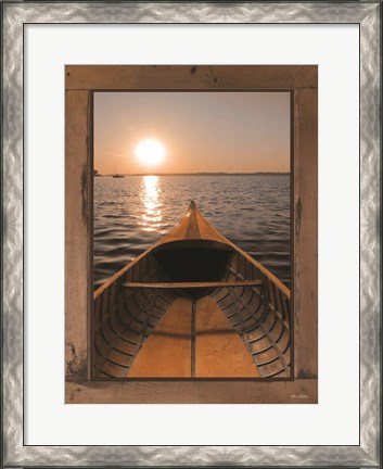 Framed Antique Canoe I Print