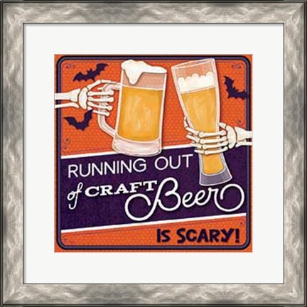 Framed Running out of Craft Beer Print