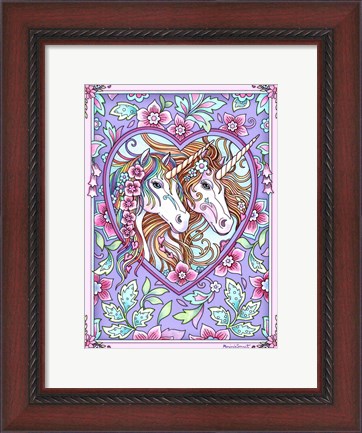 Framed I Heart Unicorns Print