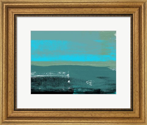 Framed Blue Abstract II Print