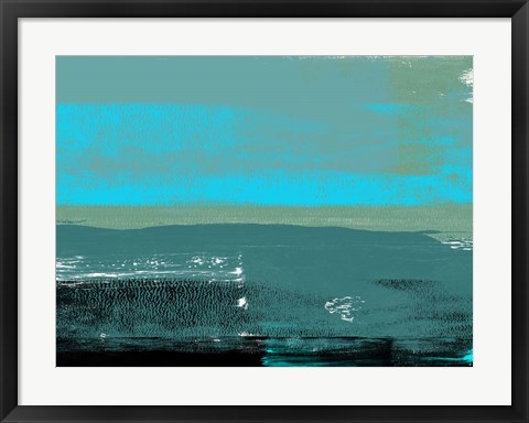 Framed Blue Abstract II Print
