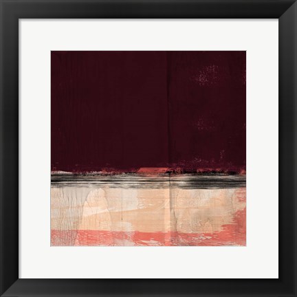 Framed Brown and Orange Abstract Composition I Print