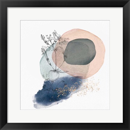 Framed Abstract Flower Composition I Print