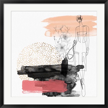 Framed Abstract  Flower Girl Composition I Print
