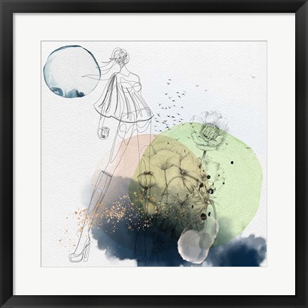Framed Abstract  Flower Girl Composition III Print