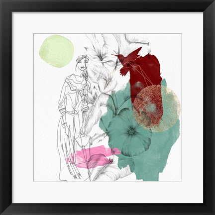 Framed Flower Girl Composition Print