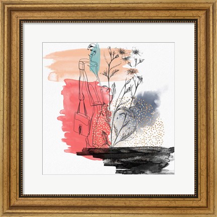 Framed Flower Girl Composition III Print