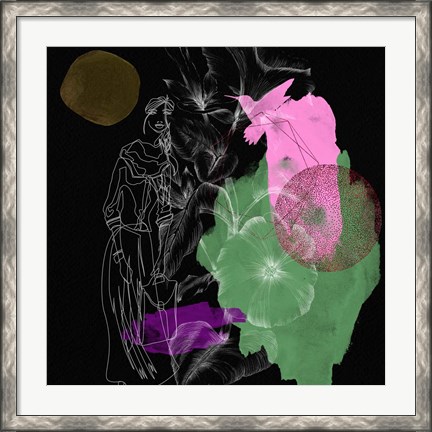 Framed Night Flower Girl III Print