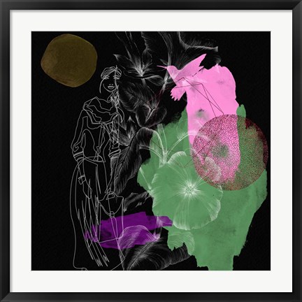 Framed Night Flower Girl III Print