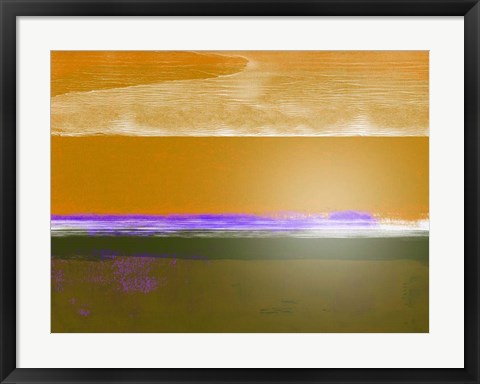 Framed Abstract Ochre and Orange I Print