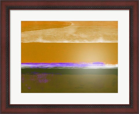 Framed Abstract Ochre and Orange I Print