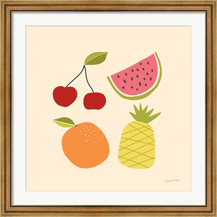 Framed Summer Fruits II Print