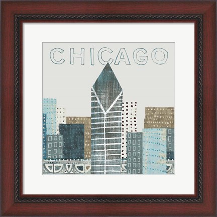 Framed Chicago Landmarks II Print