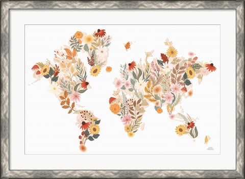 Framed Autumn Meadow World Print