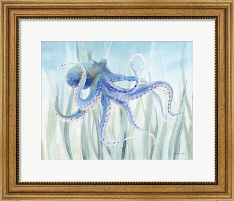 Framed Undersea Octopus Seaweed Print