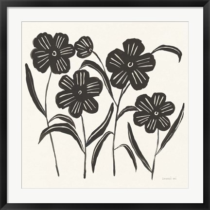 Framed Floral Simplicity I Cream Print