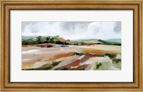 Framed Taupe Toned Landscape Print