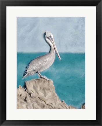 Framed Pelican Perch Print