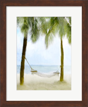Framed Nap On The Beach Print