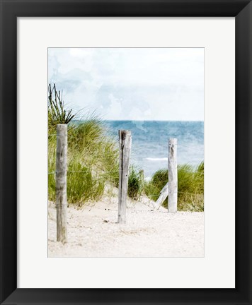 Framed Pathway To The Beach Print