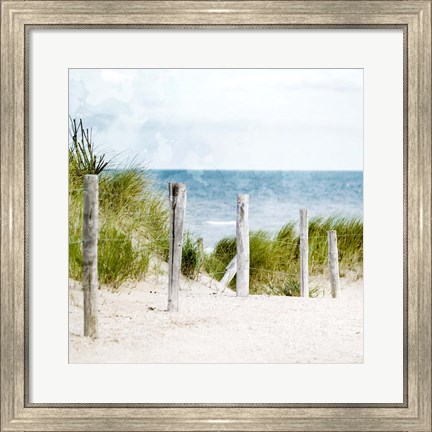 Framed Pathway To The Beach Print