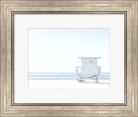 Framed Beach Hut  Coastal 1 Print