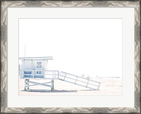 Framed Beach Hut  Coastal 2 Print
