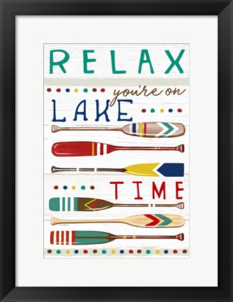 Framed You&#39;re on Lake Time Print