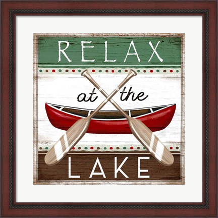 Framed Relax at the Lake Print