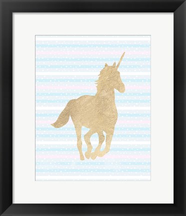 Framed Gold Unicorn II Print