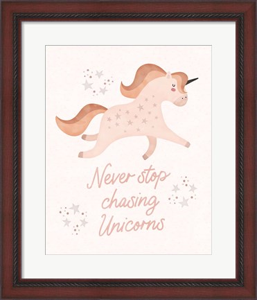 Framed Chasing Unicorns Print