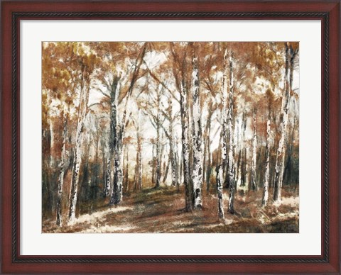 Framed Rusted Hearth Birch Trees Print