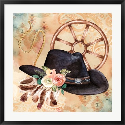 Framed Cowboy Hat Print