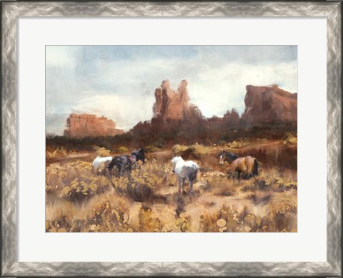 Framed Desert Horses Print