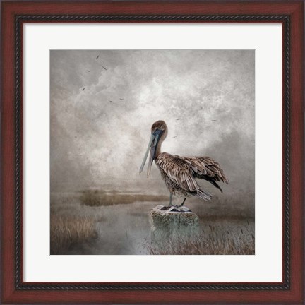 Framed Visitor to the Marshes Print