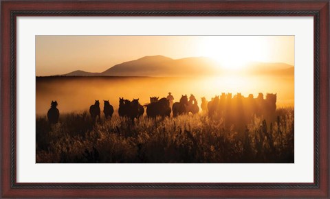 Framed Sunset Run Print