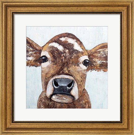 Framed Pearl the Cow Print