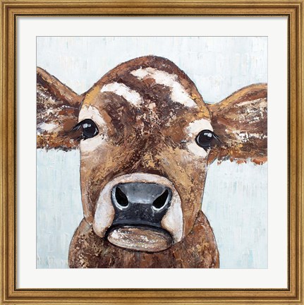 Framed Pearl the Cow Print