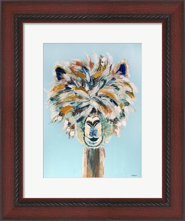 Framed Crazy Hair Llama II Print