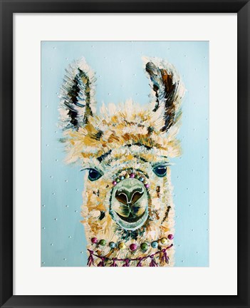 Framed Candy Llama Print