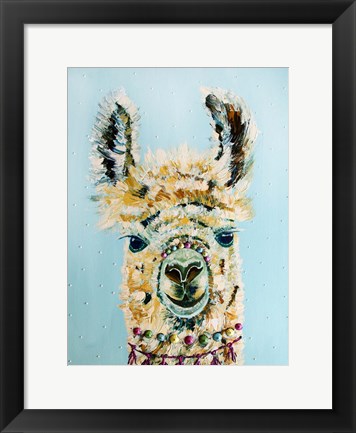 Framed Candy Llama Print