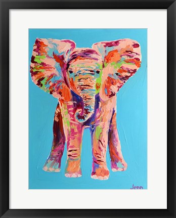 Framed Baby Pink Elephant Print
